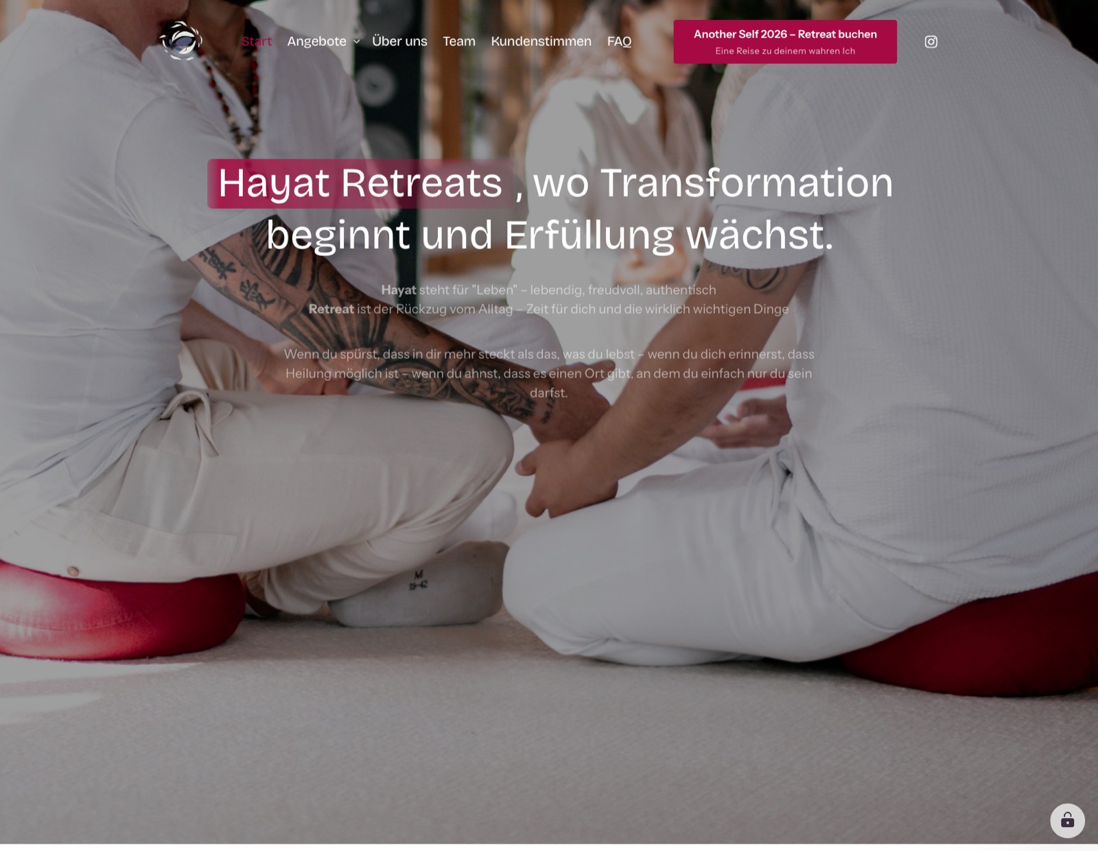 Website Hayat Retreats